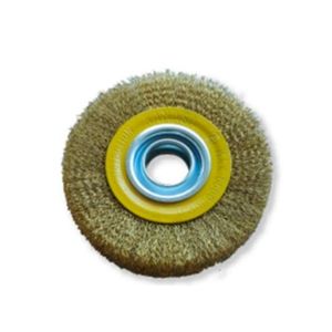 ESCOBILLA METALICA TIPO RUEDA DORADA
