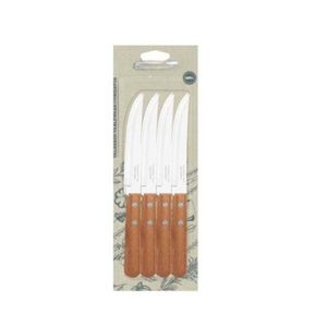 SET CUCHILLOS SERRUCHO MANGO MADERA